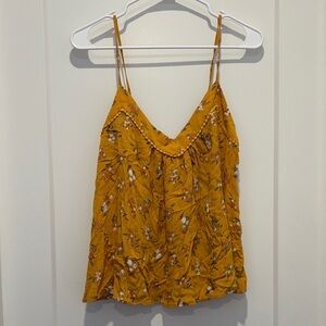 Hippie Rose Mustard Floral Tank Top